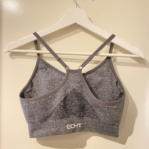 Echt ➰ ladies grey seamless padded sports bra S - Picture 3 of 3
